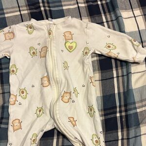 Pekkle White and Green Kids One Piece